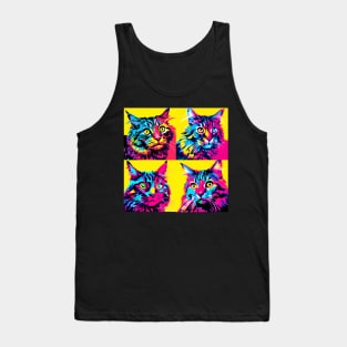 American Curl Pop Art - Cat Lover Gift Tank Top